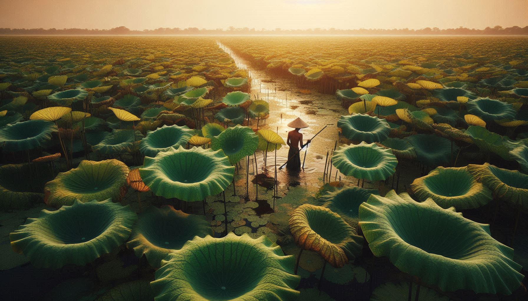 Lotus pond Bihar